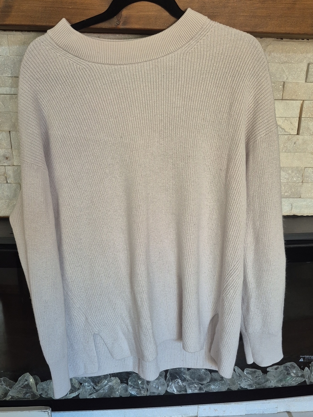 Women’s Cream Rib-Knit Sweater